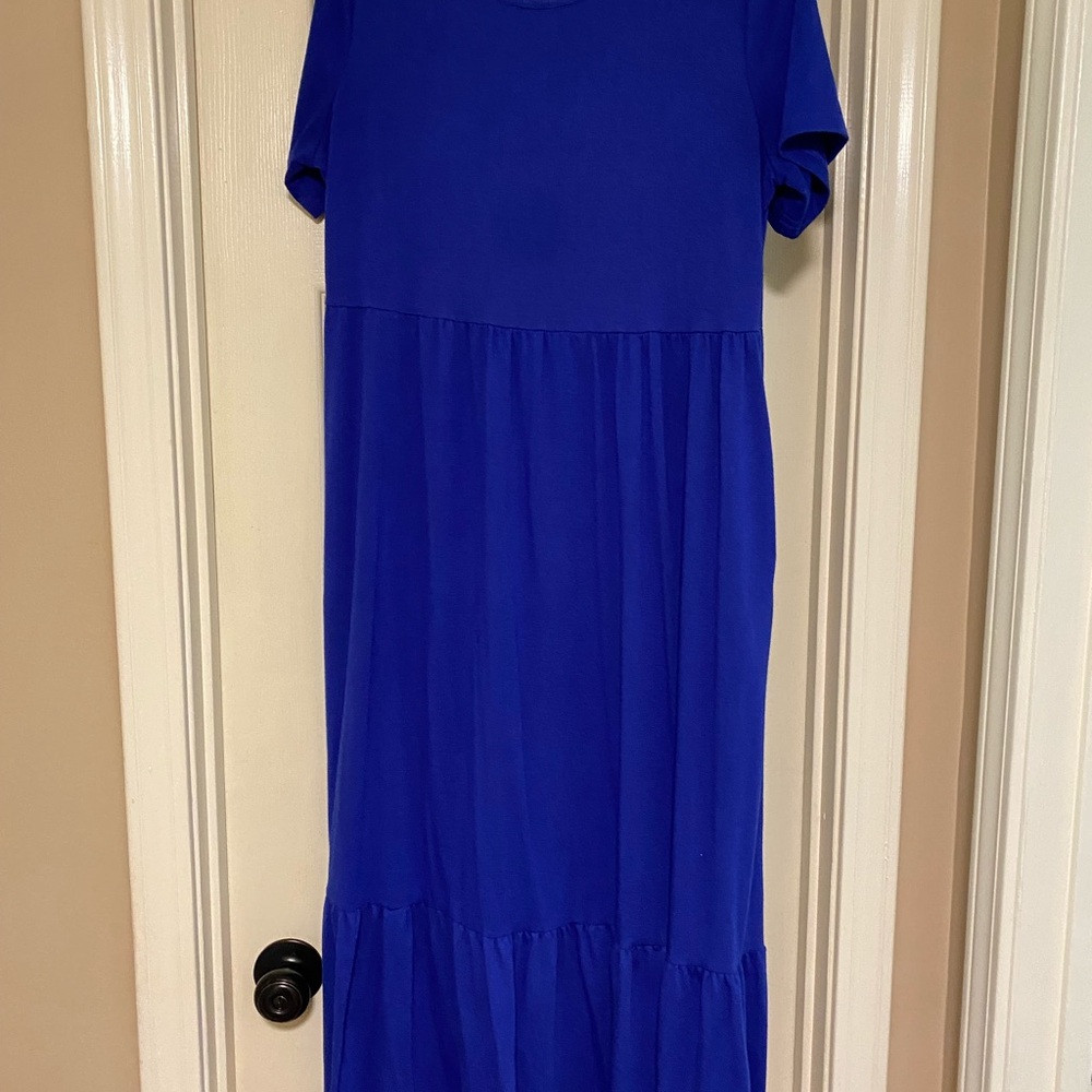 Vibrant Blue Midi Dress